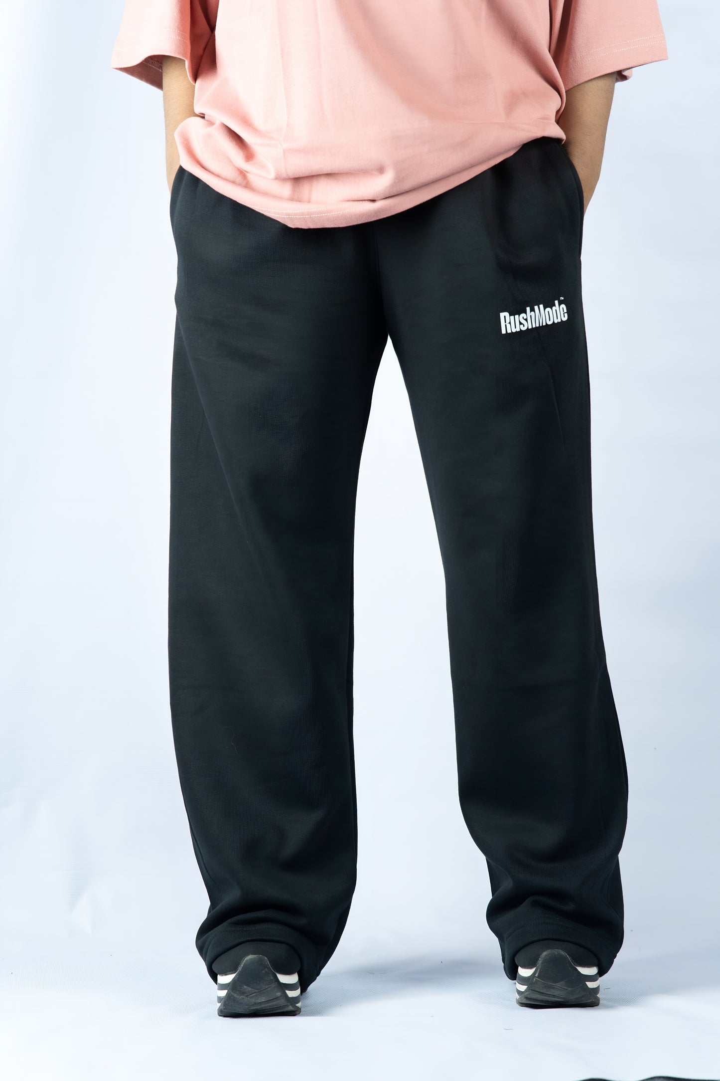 Black Straight - Leg Relaxed Sweatpants