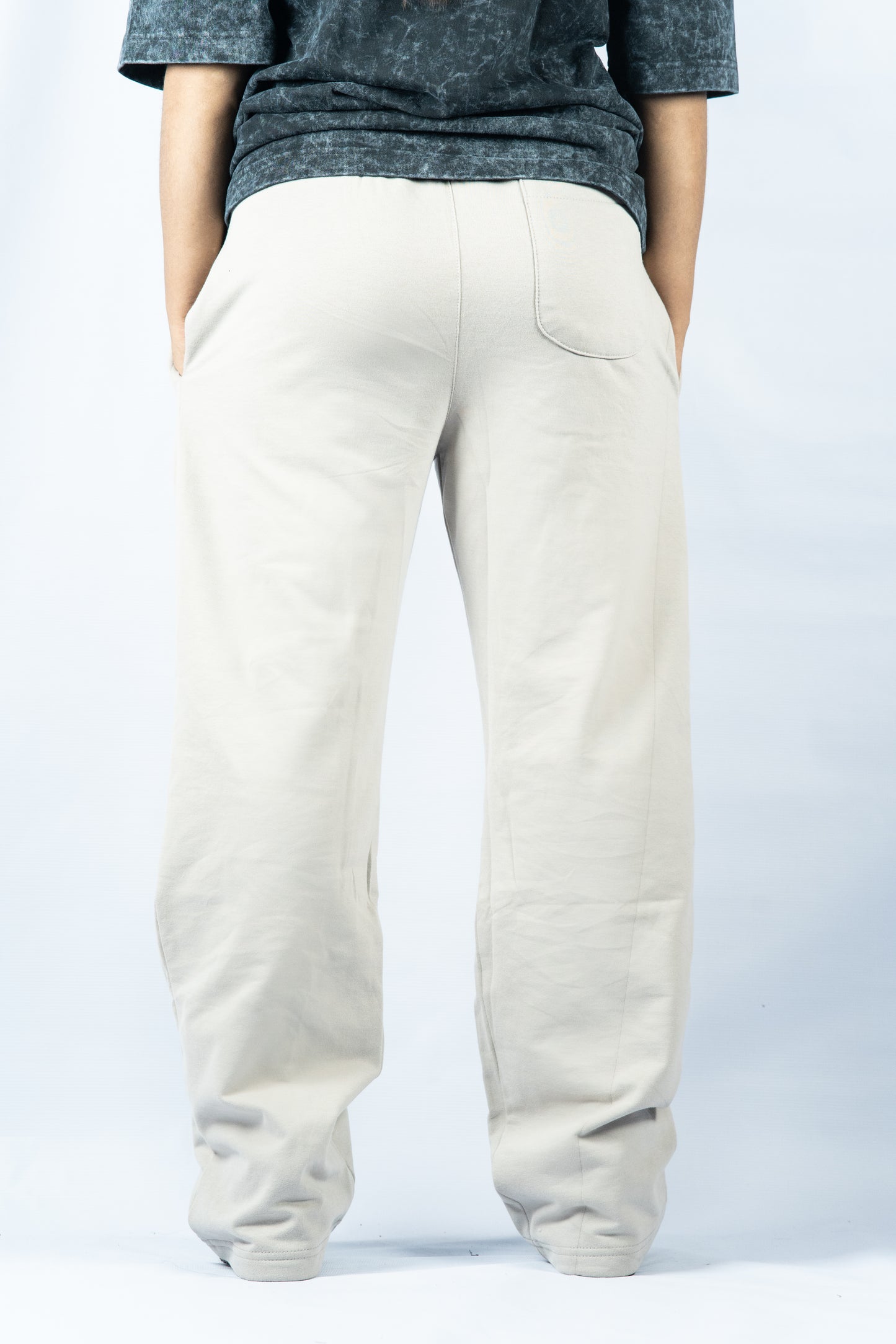 Beige Straight - Leg Relaxed Sweatpants