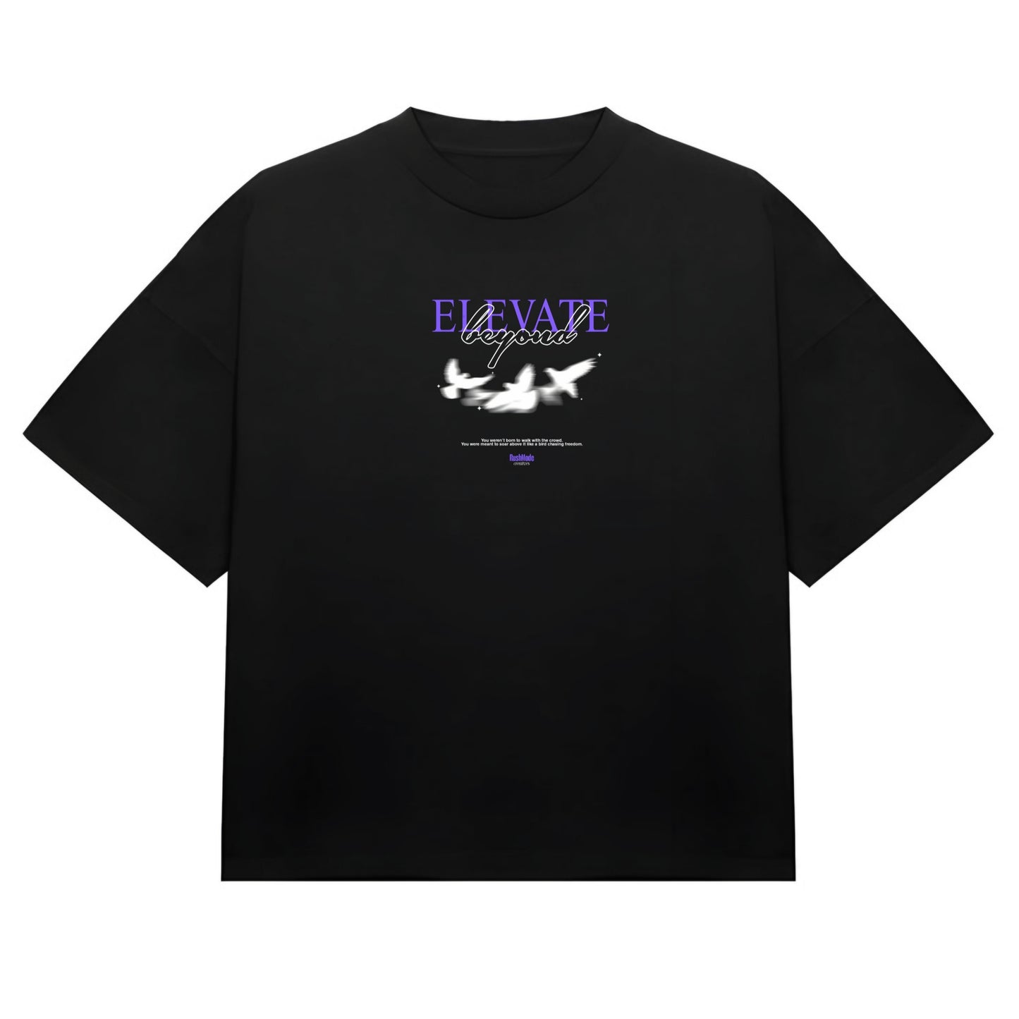 ELEVATE BEYOND - Black Oversized T-shirt