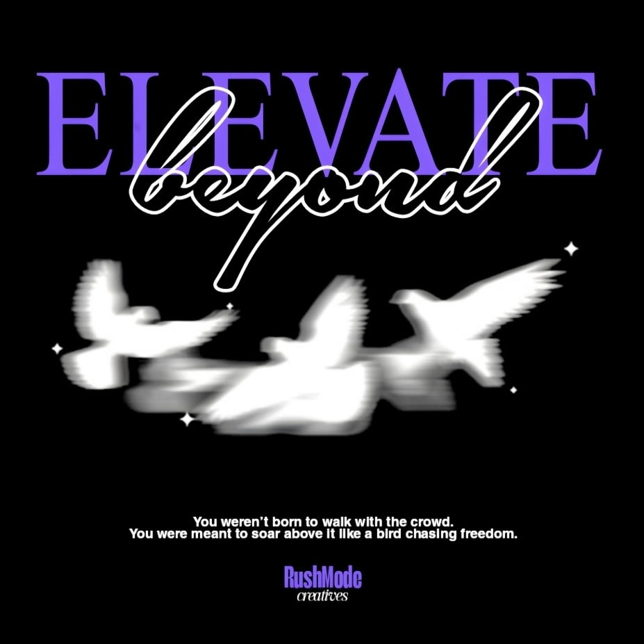 ELEVATE BEYOND - Black Oversized T-shirt
