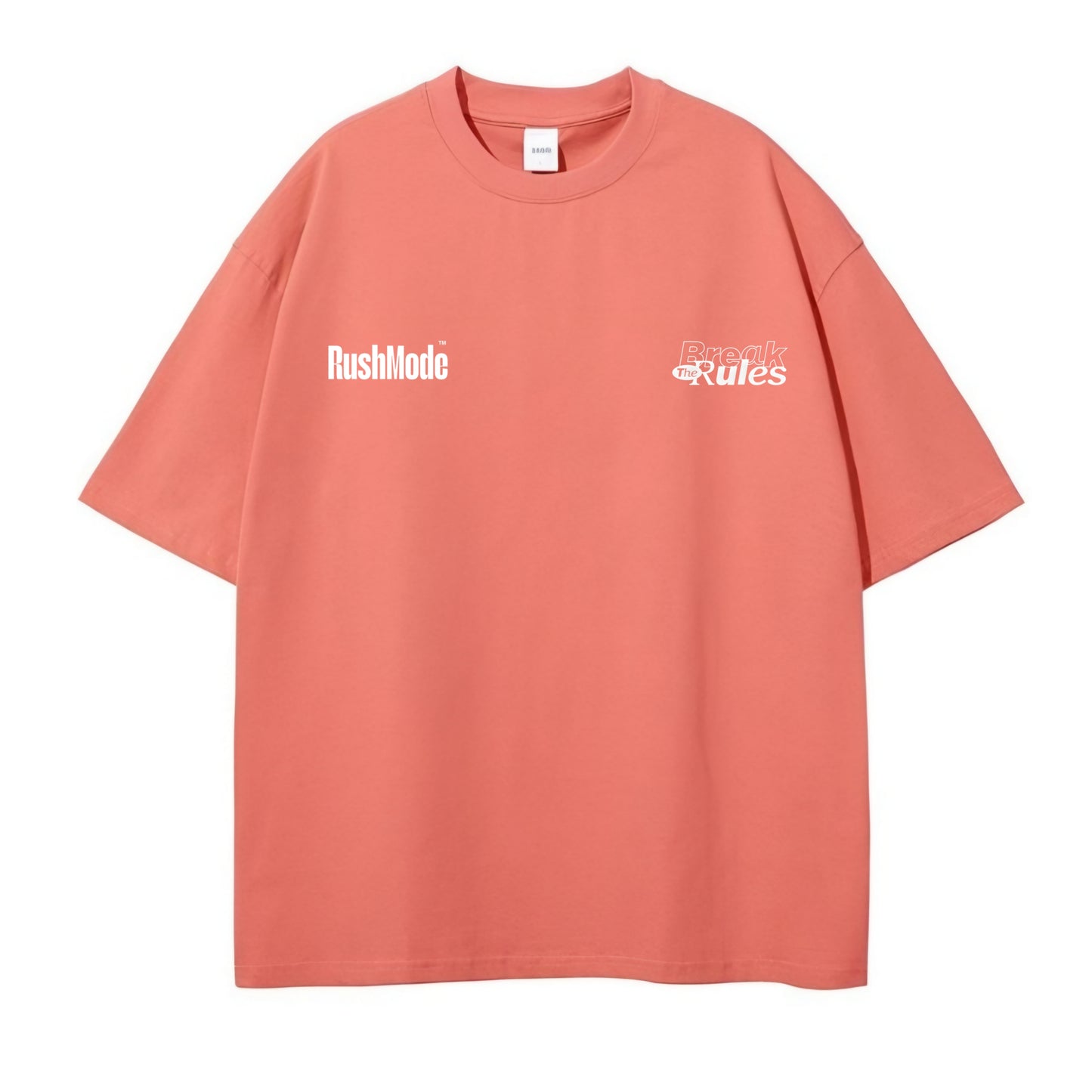 HUSTLE WITH HEART - Light Coral Oversized T-shirt