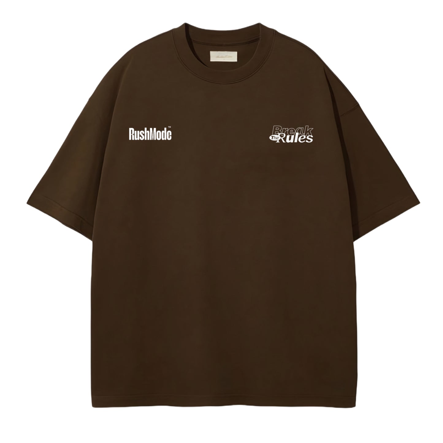 HUSTLE WITH HEART - Choco Brown Oversized T-shirt