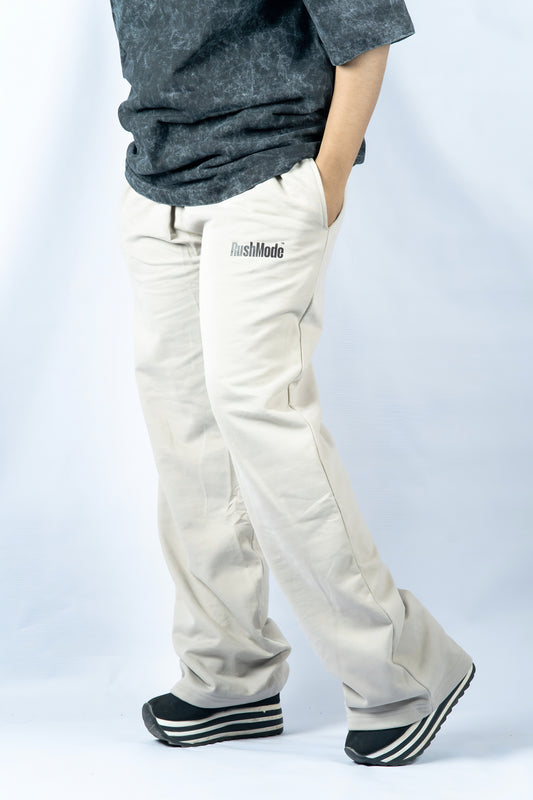 Beige Straight - Leg Relaxed Sweatpants