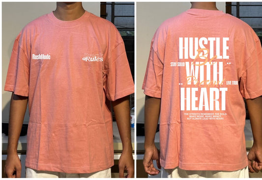 "Hustle with Heart" - Pale Oversized
