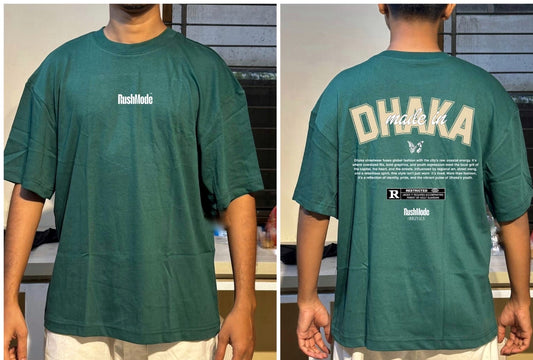 "Made in Dhaka" - Green Oversized
