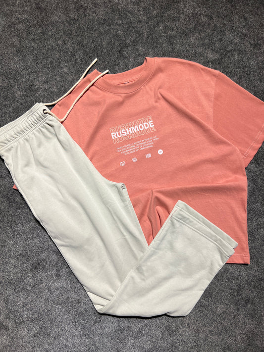 Pink oversized with silver straight fit