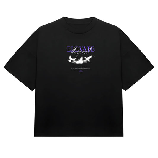 ELEVATE BEYOND - Black Oversized T-shirt