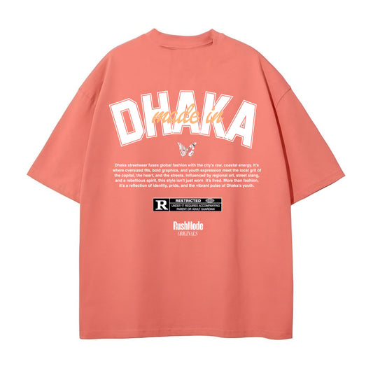 MADE IN DHAKA - Light Coral Oversized T-shirt