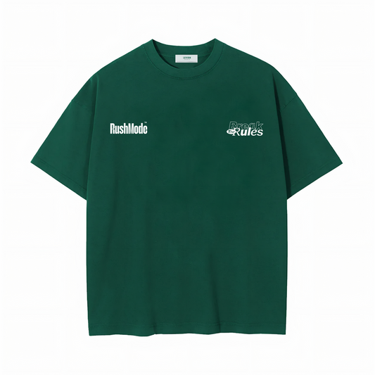 HUSTLE WITH HERAT - Green Oversized T-shirt